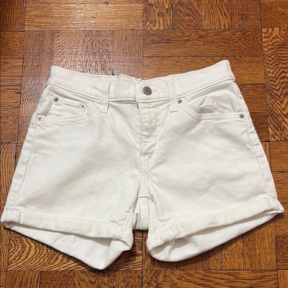 Levi’s White Mid Length Shorts